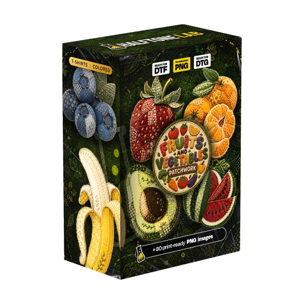 Pacote Frutas e Vegetais Patchwork