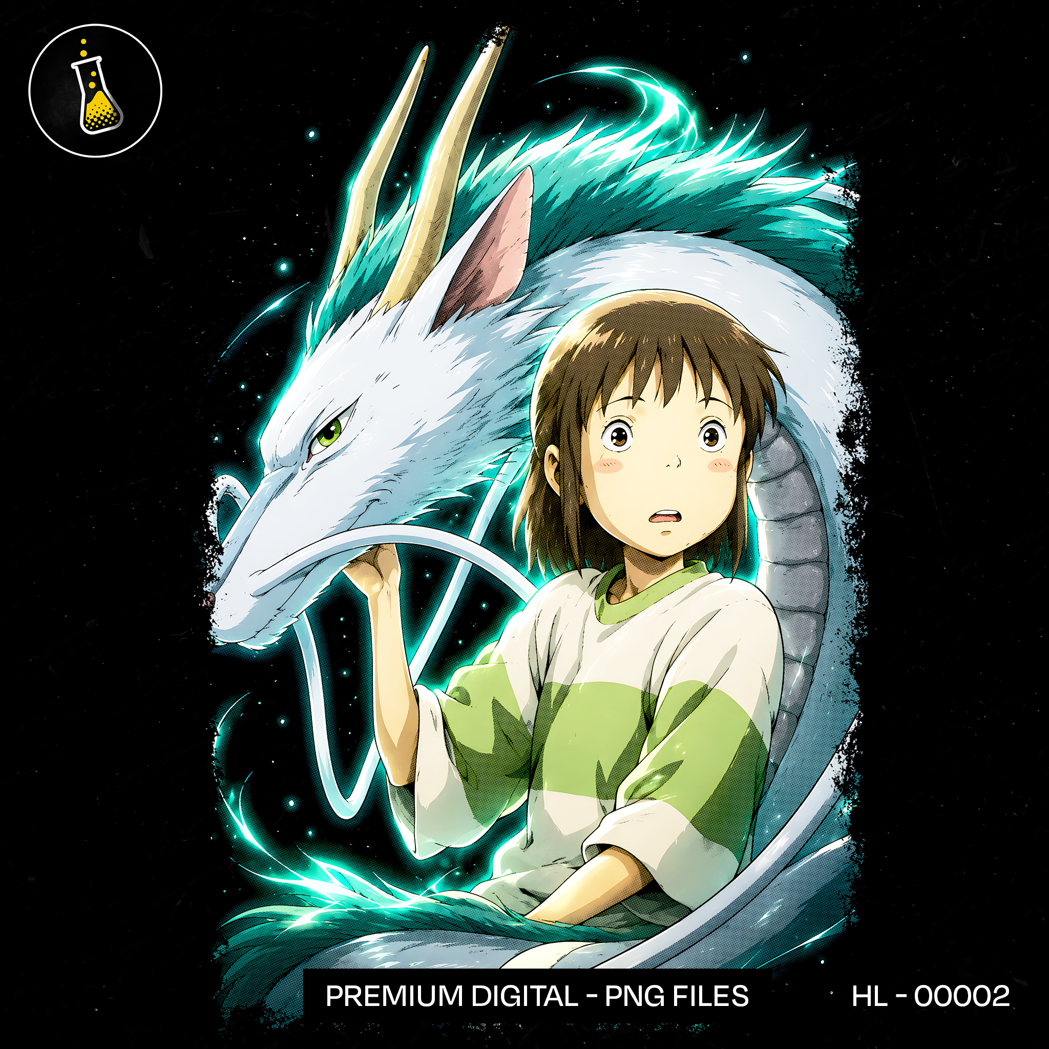Chihiro and Haku Dragon Spirit Estampa