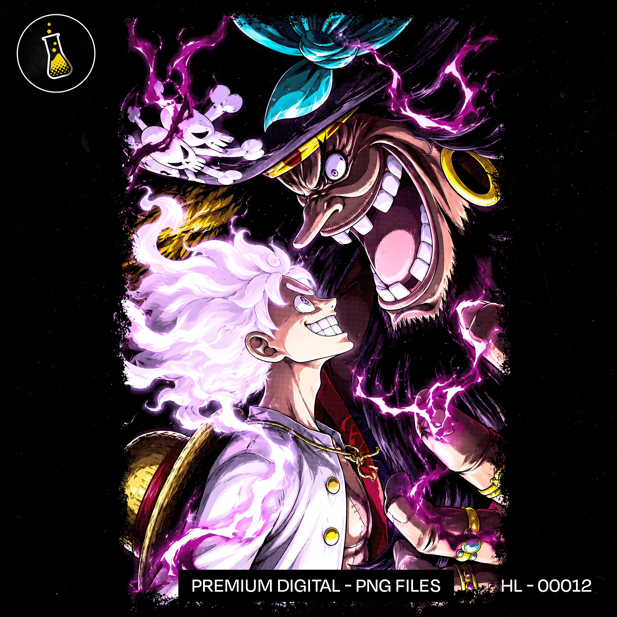 Monkey D. Luffy Gear 5 Sun God Nika Estampa