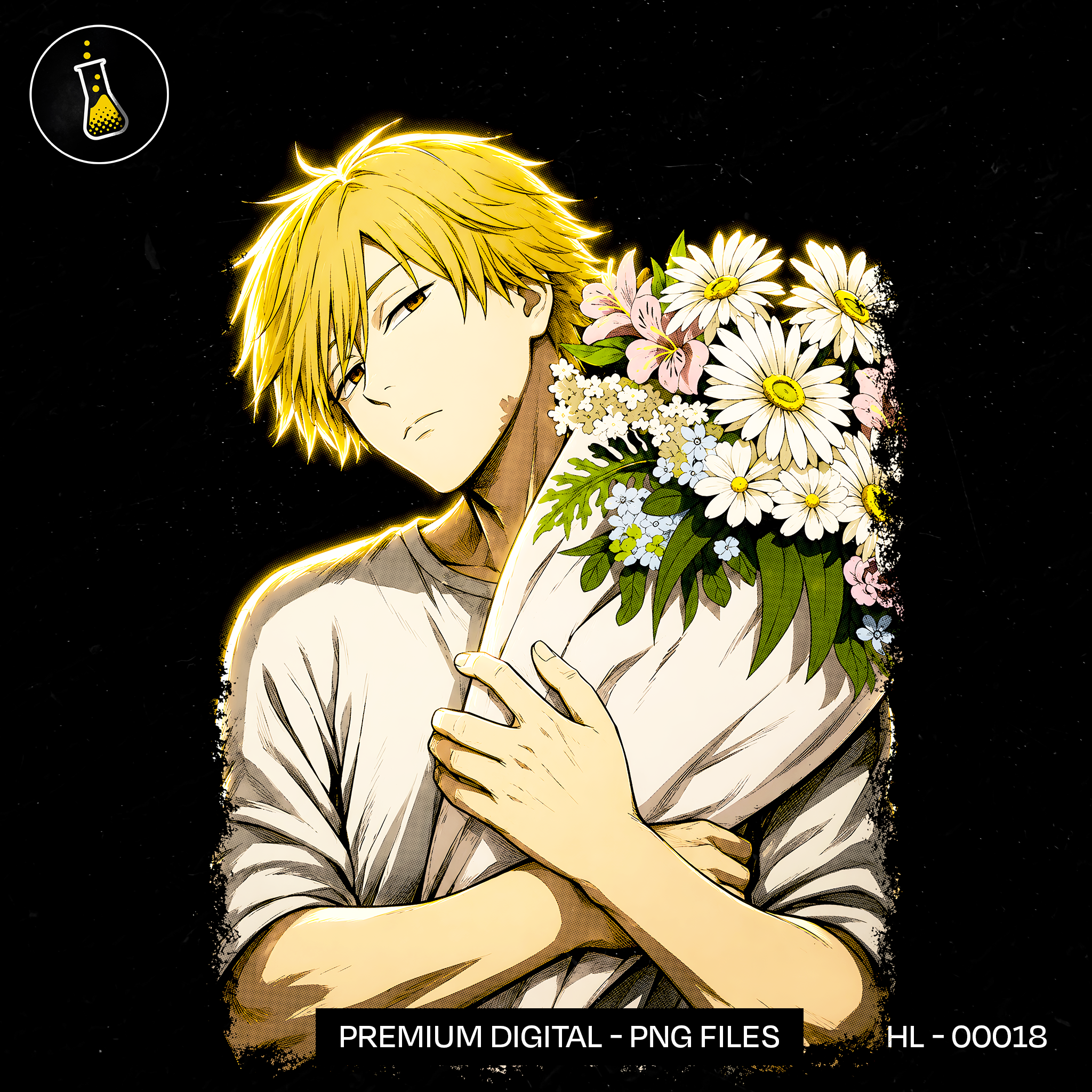 Denji Chainsaw Man Bouquet Estampa