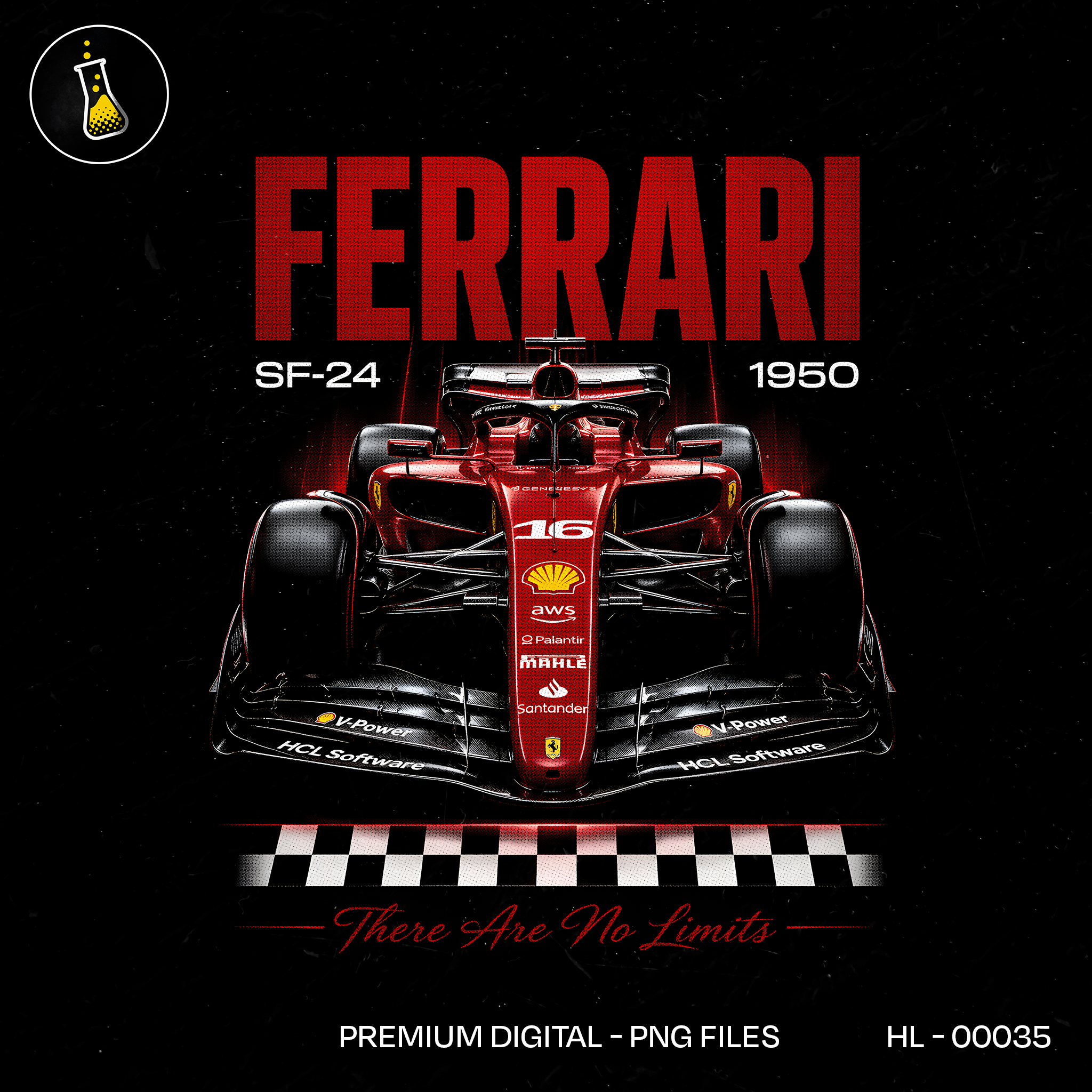 Charles Leclerc Ferrari F1 Estampa