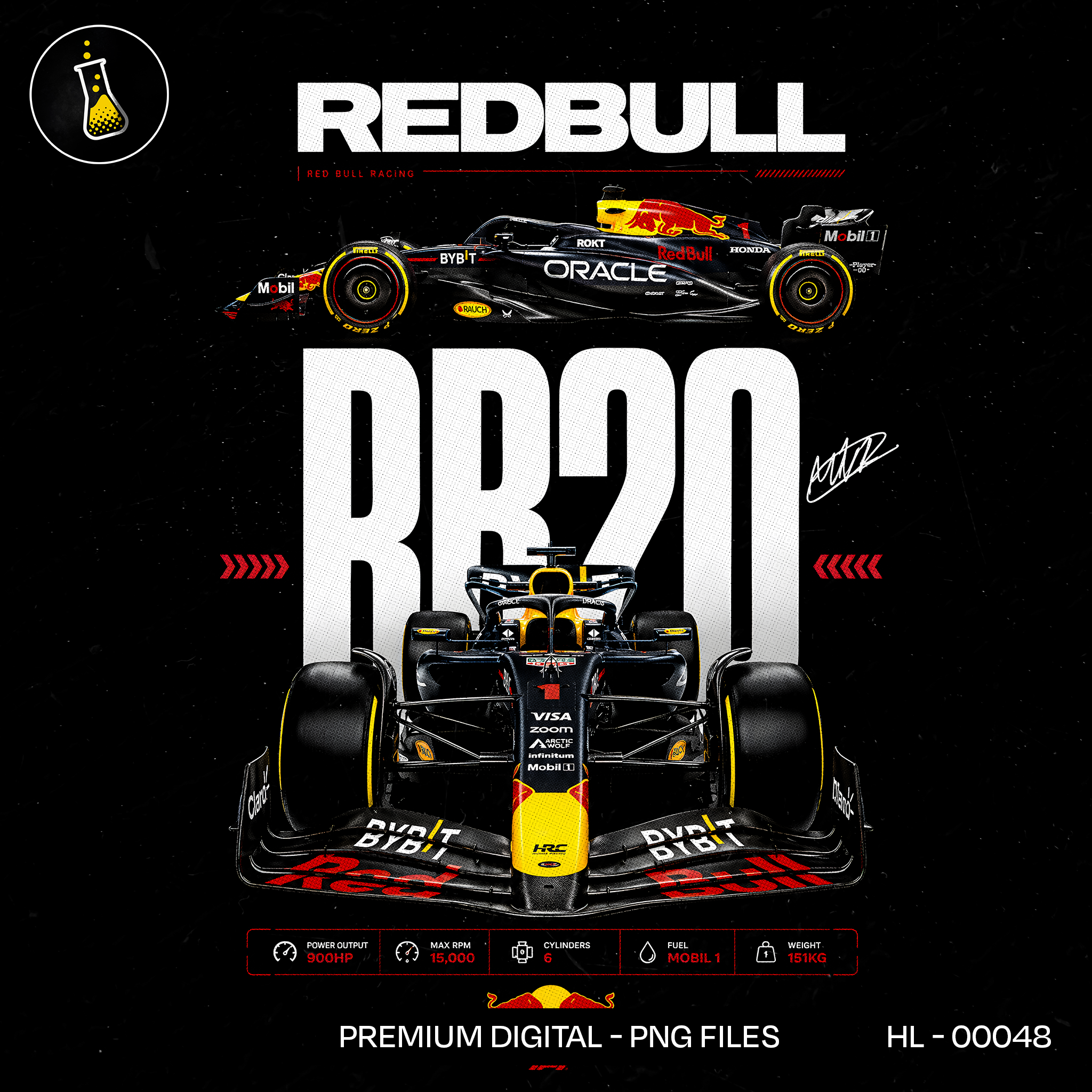 Red Bull RB20 F1 Car Estampa