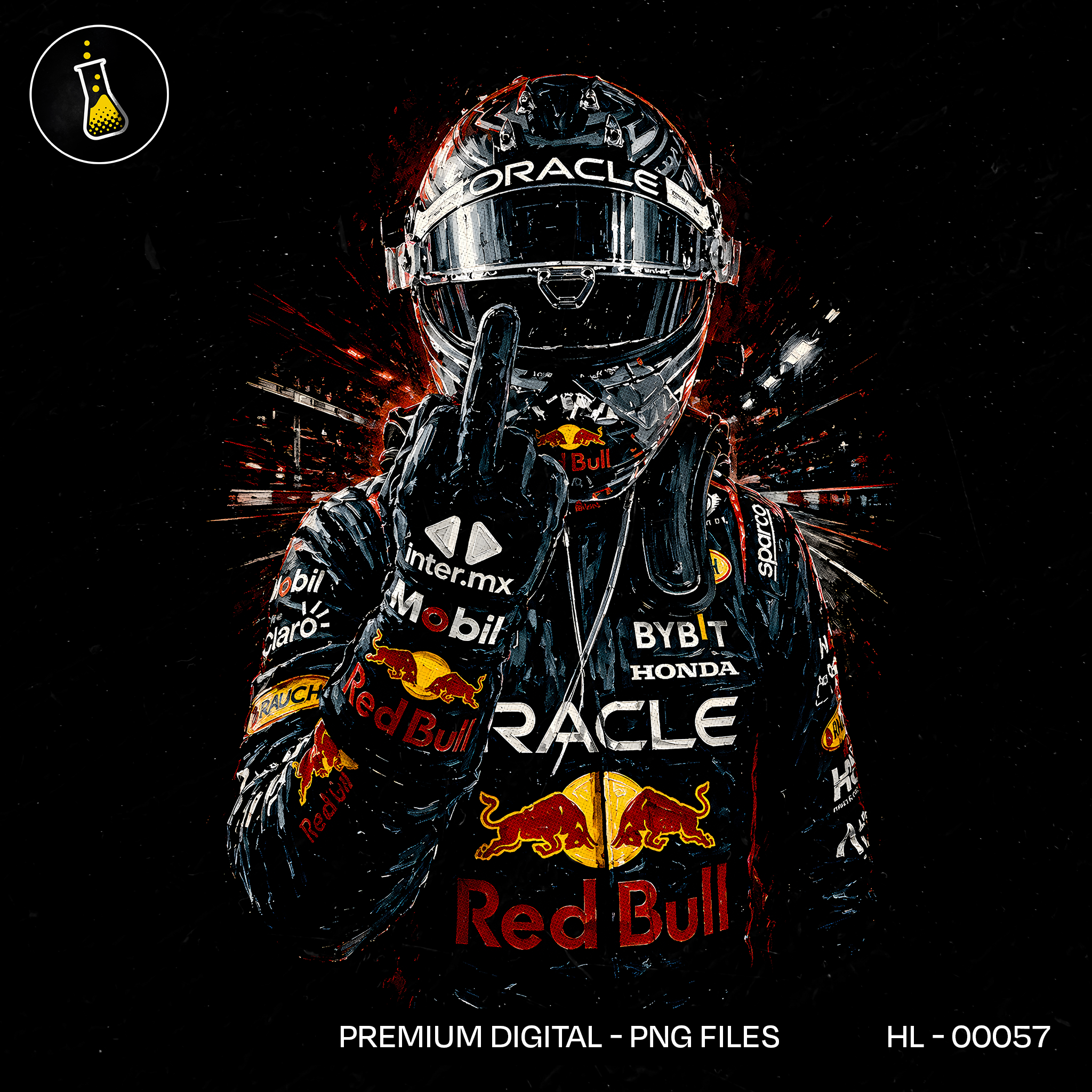 Max Verstappen Red Bull F1 Estampa