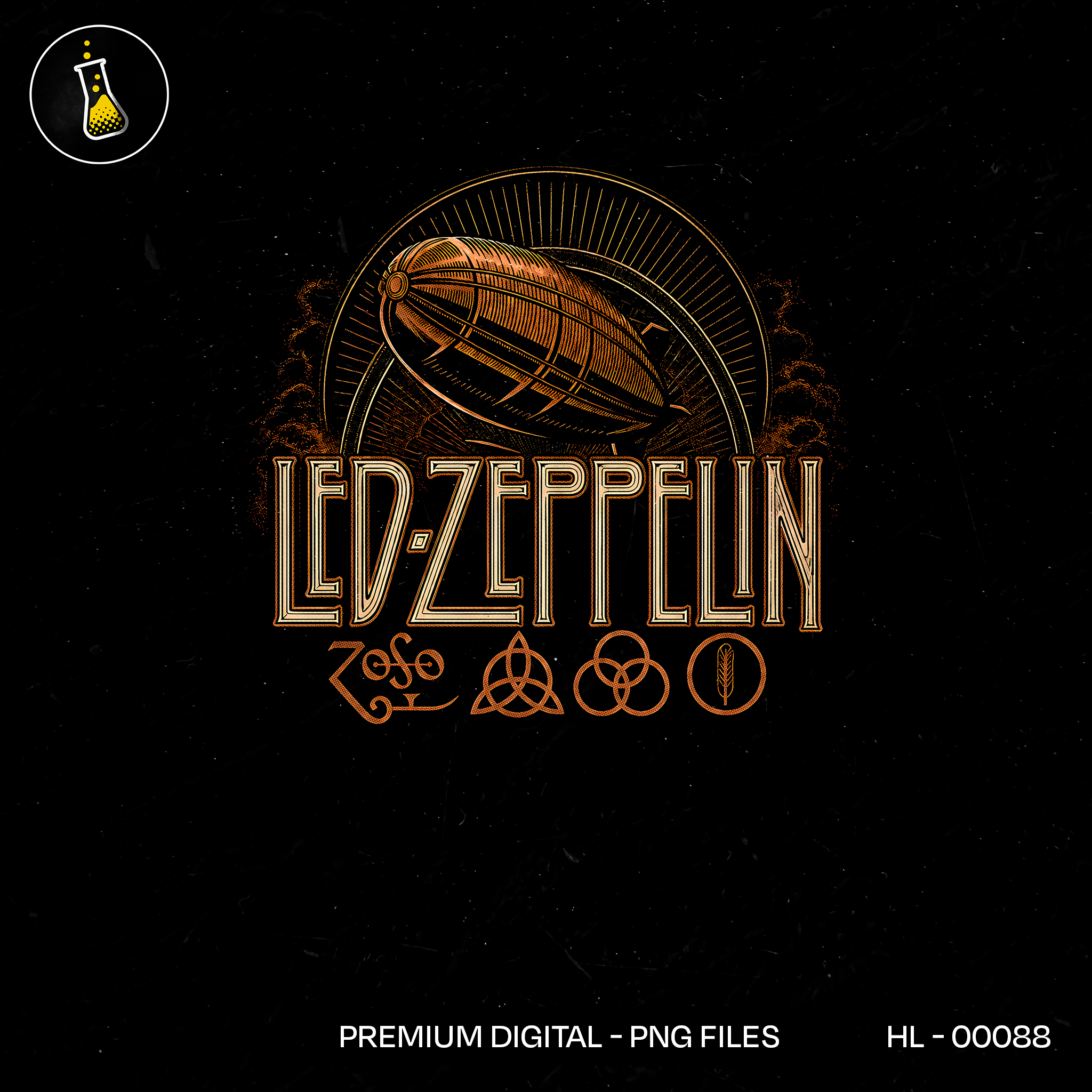 Led Zeppelin Zoso Rock Estampa