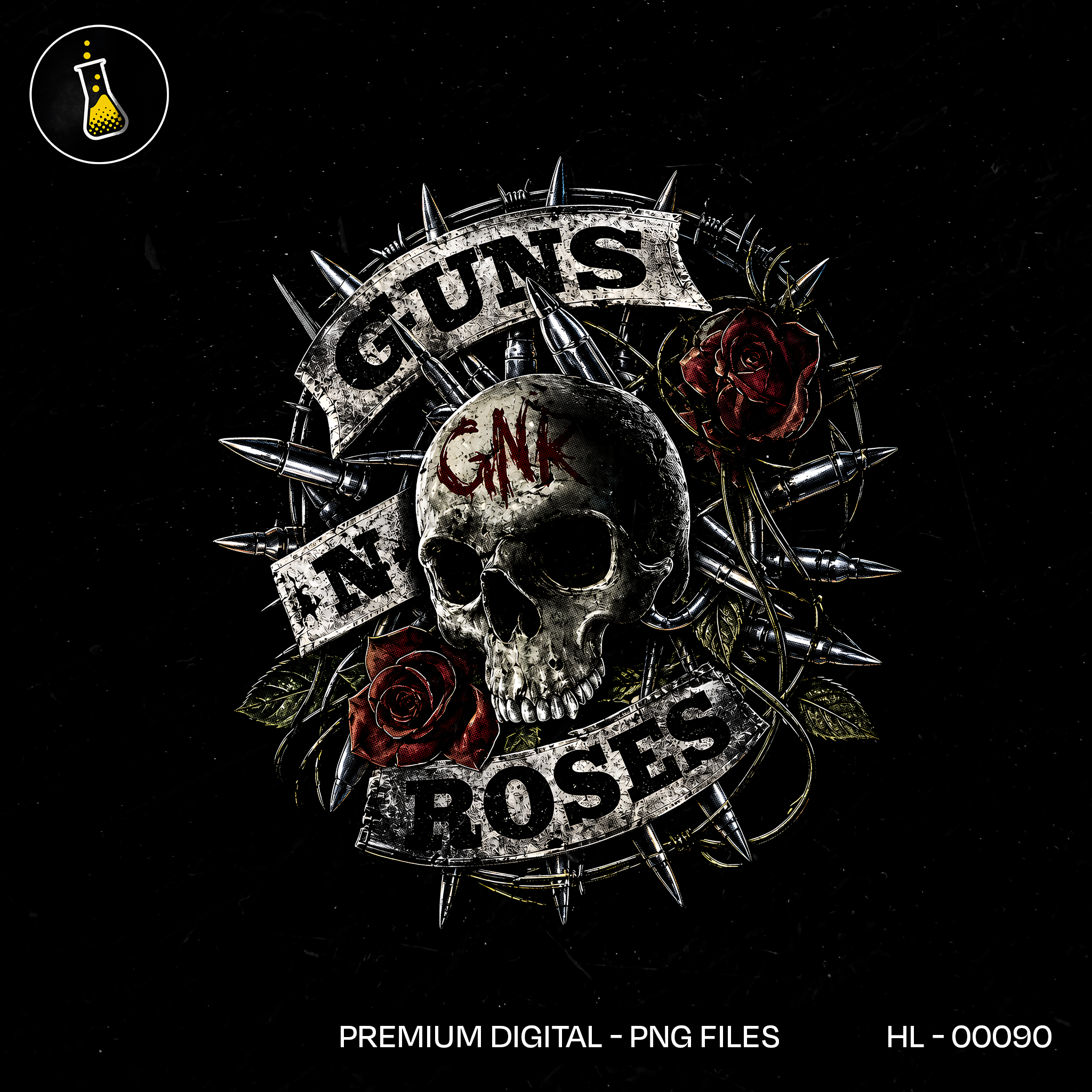 Guns N Roses Skull Rock Estampa