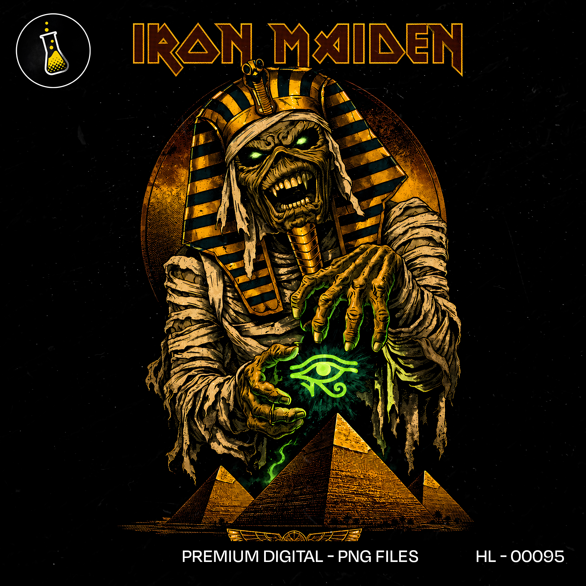 Iron Maiden Pharaoh Eddie Rock Estampa
