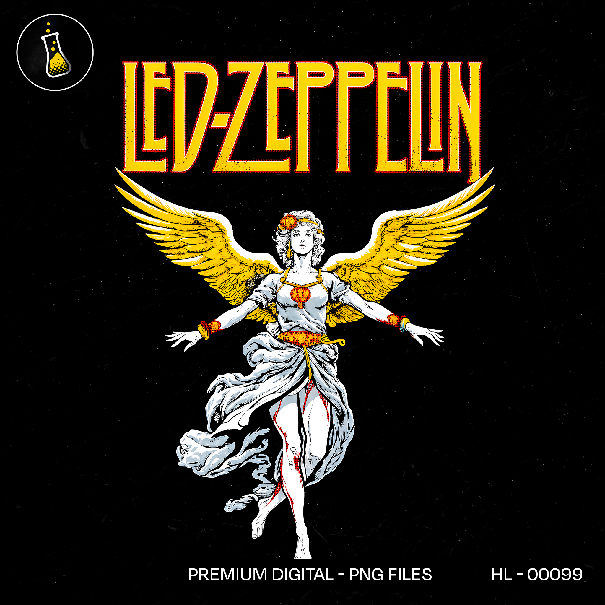 Led Zeppelin Swan Song Angel Rock Estampa