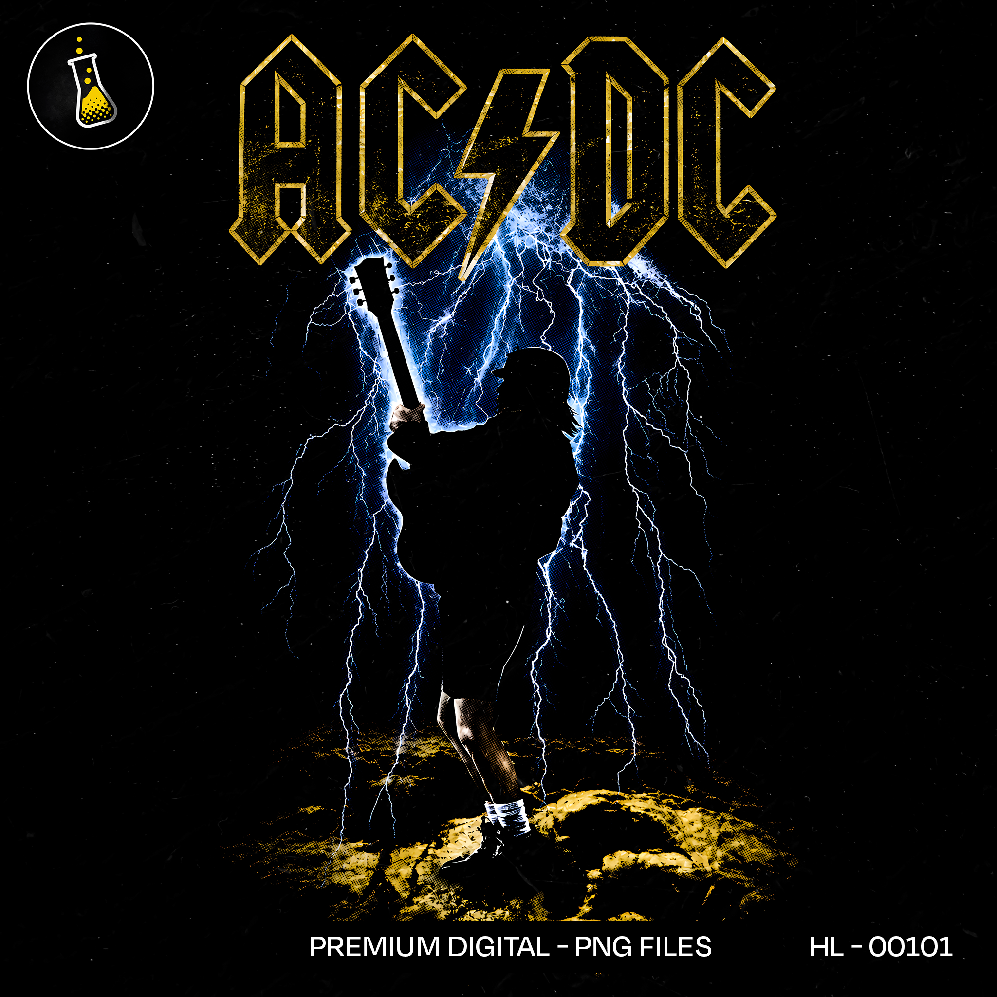 AC/DC Lightning Rock Estampa