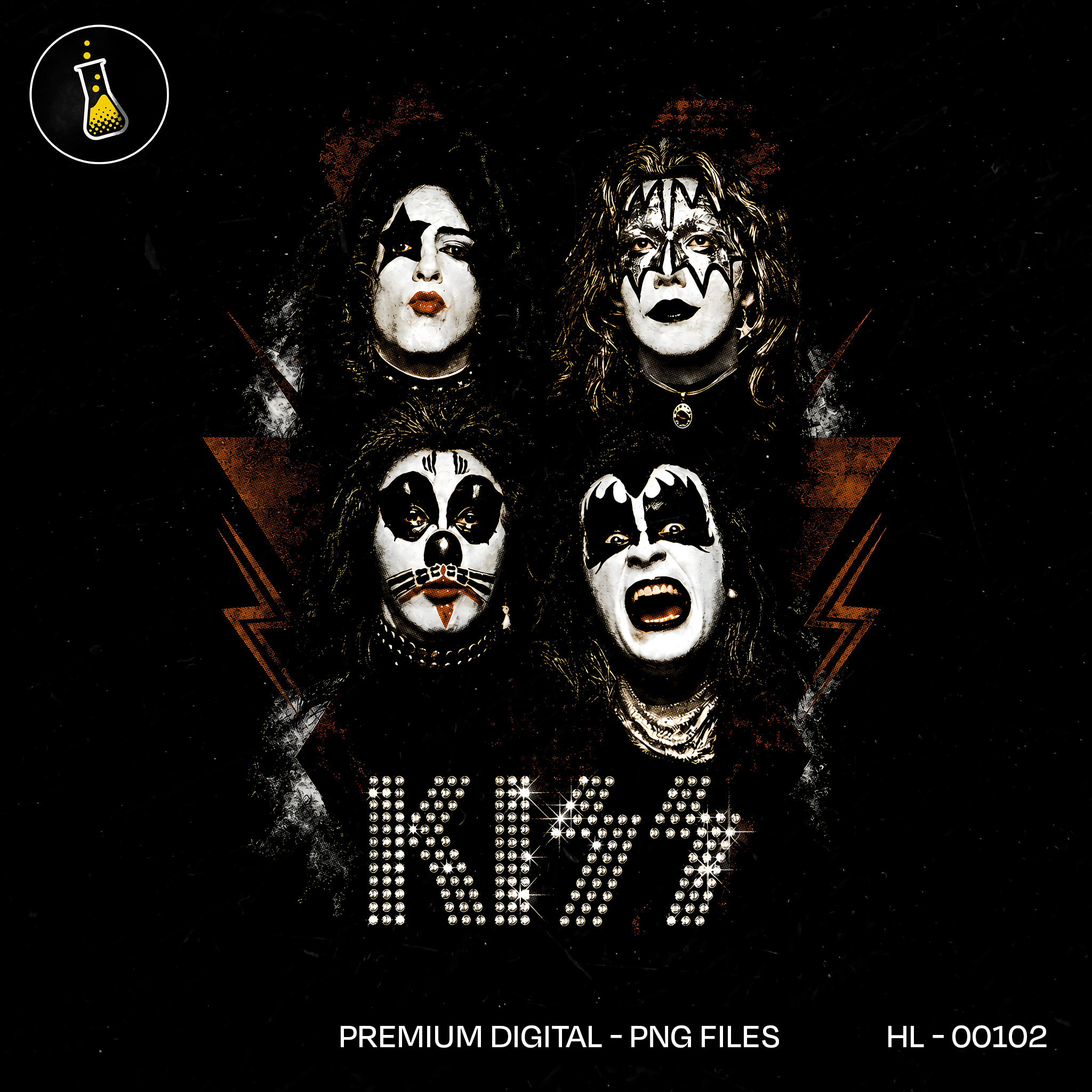KISS Faces Rock Estampa