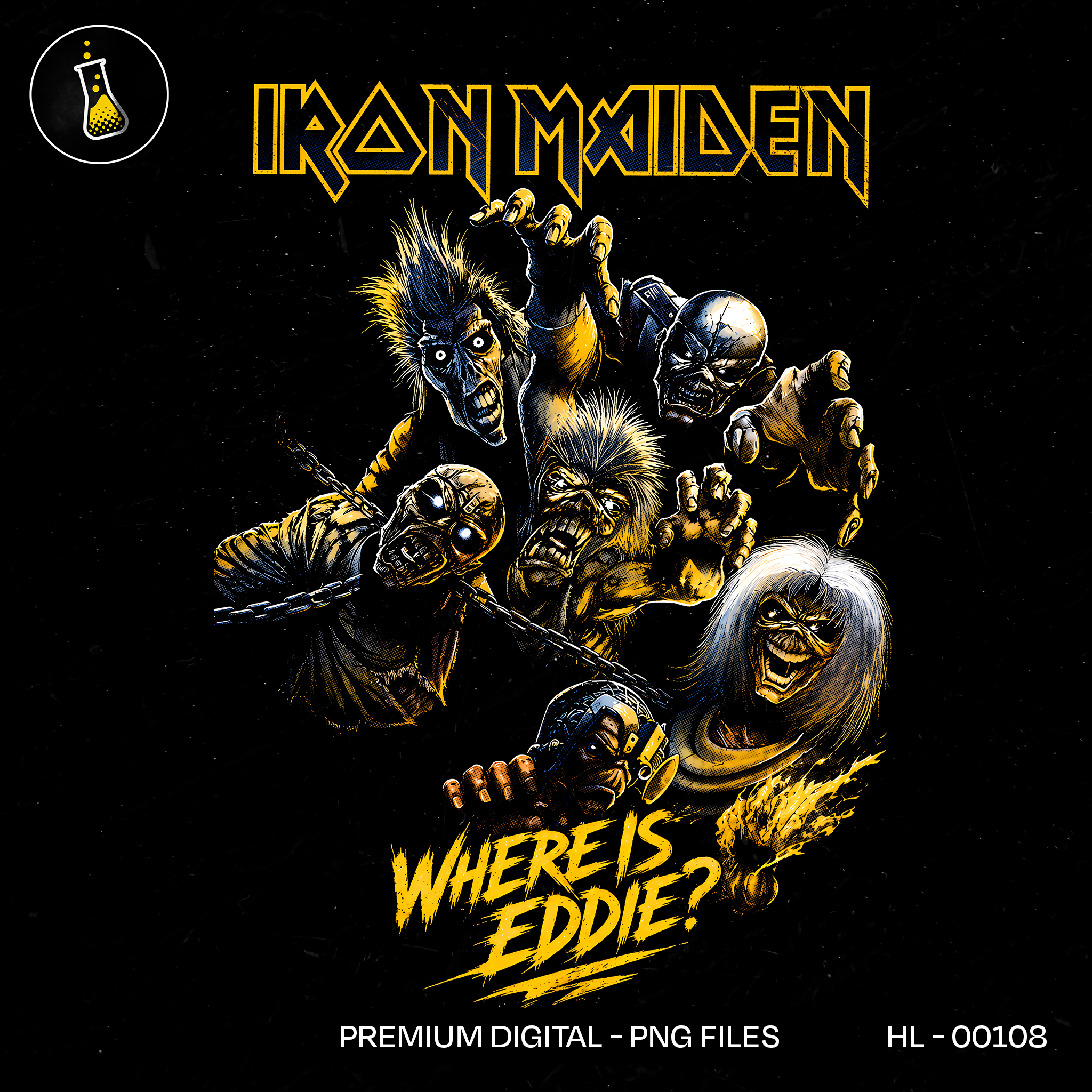 Iron Maiden Where Is Eddie Rock Estampa