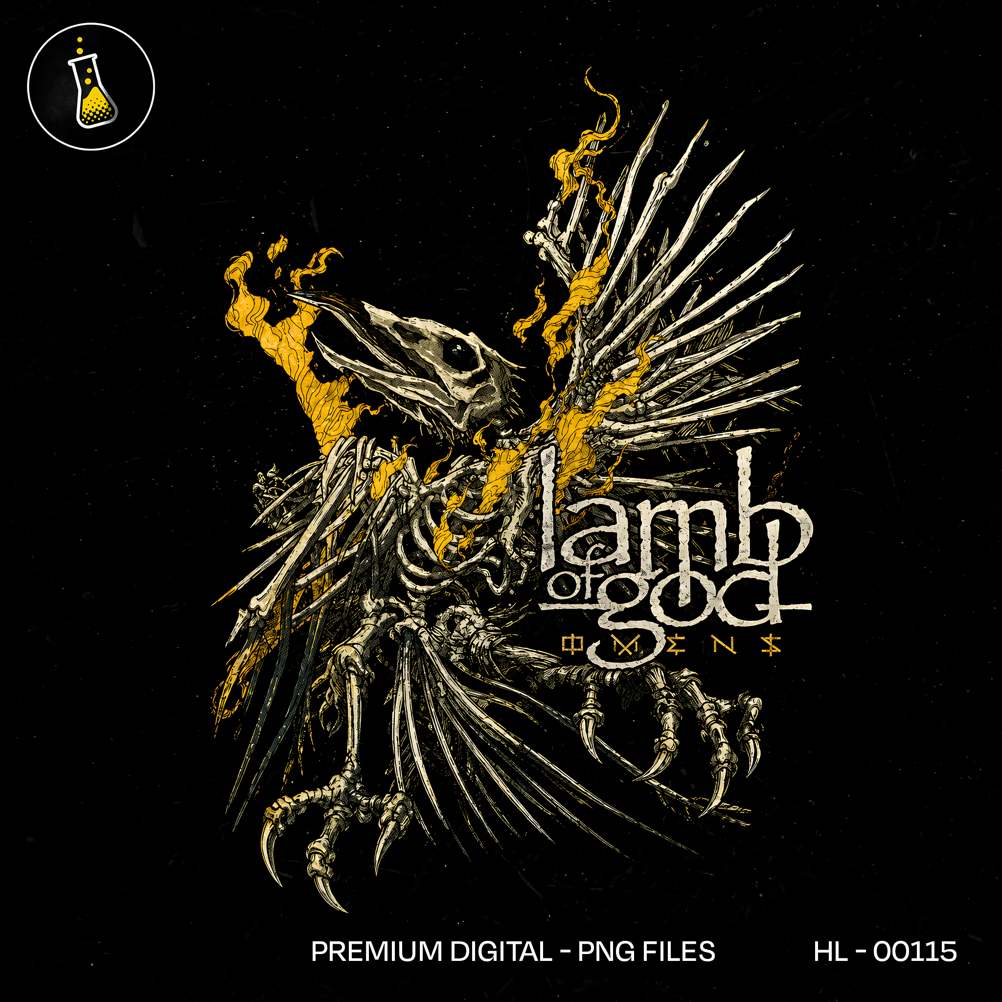 Lamb of God Omens Metal Estampa