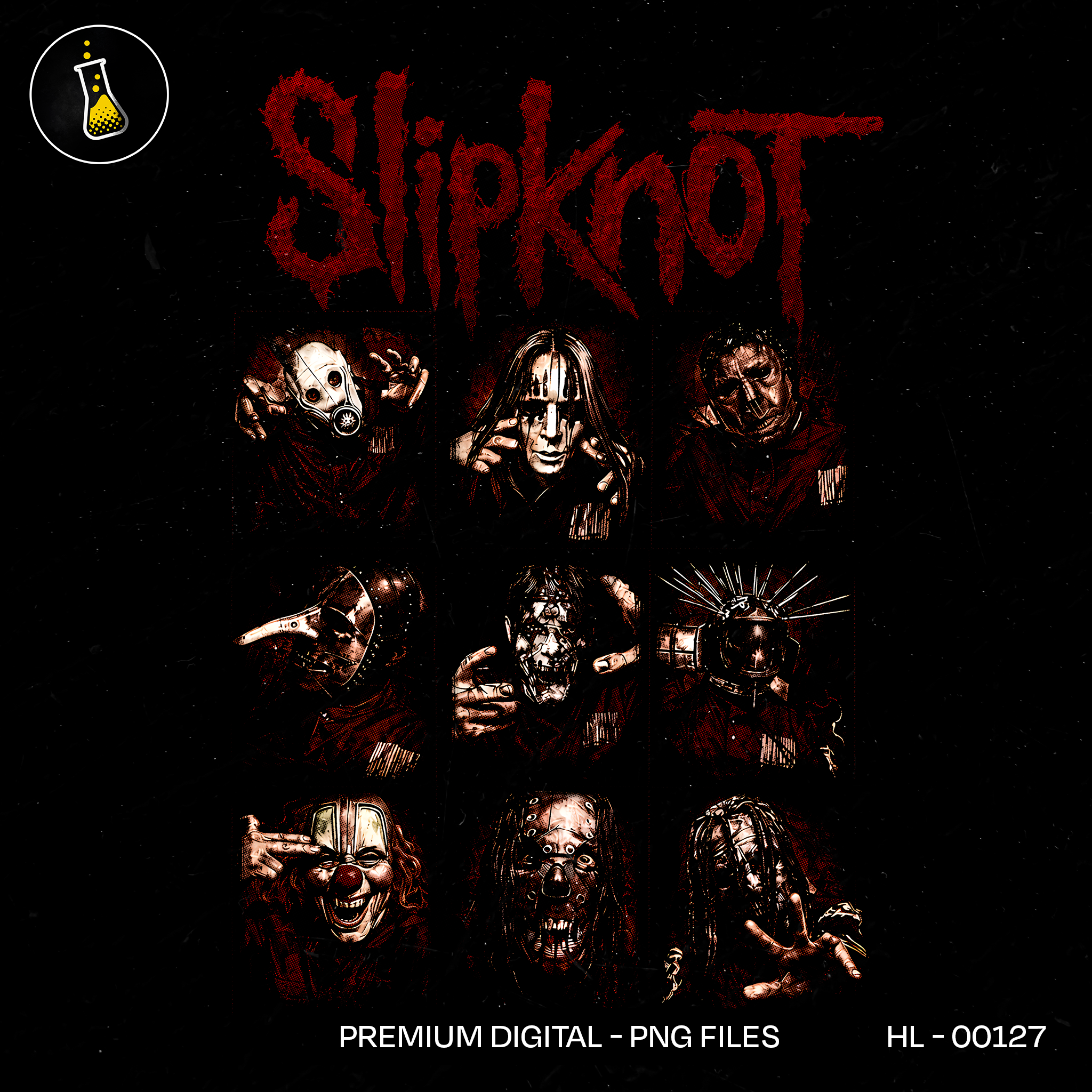 Slipknot Nu Metal Masks Estampa