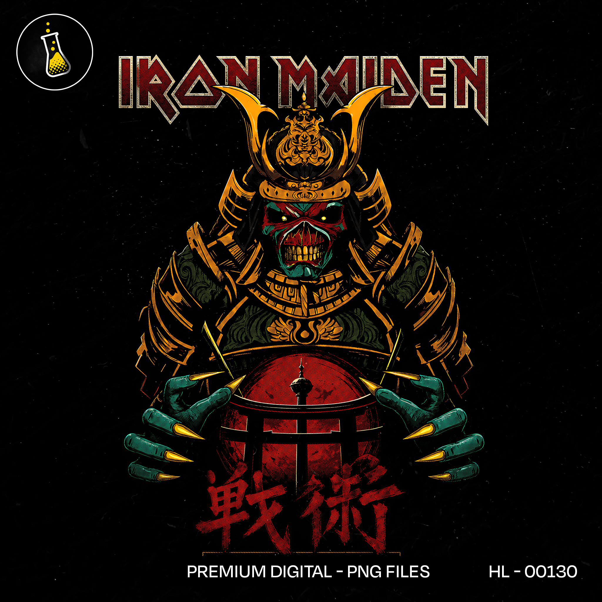 Iron Maiden Senjutsu Samurai Rock Estampa