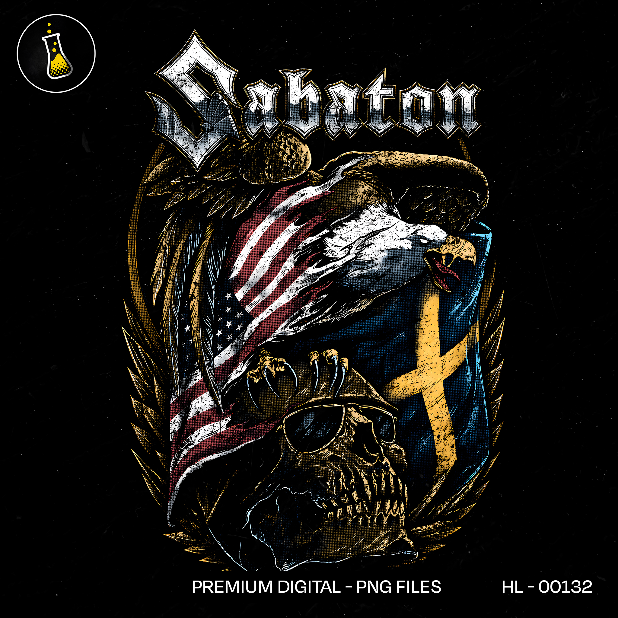 Sabaton Eagle War Metal Estampa