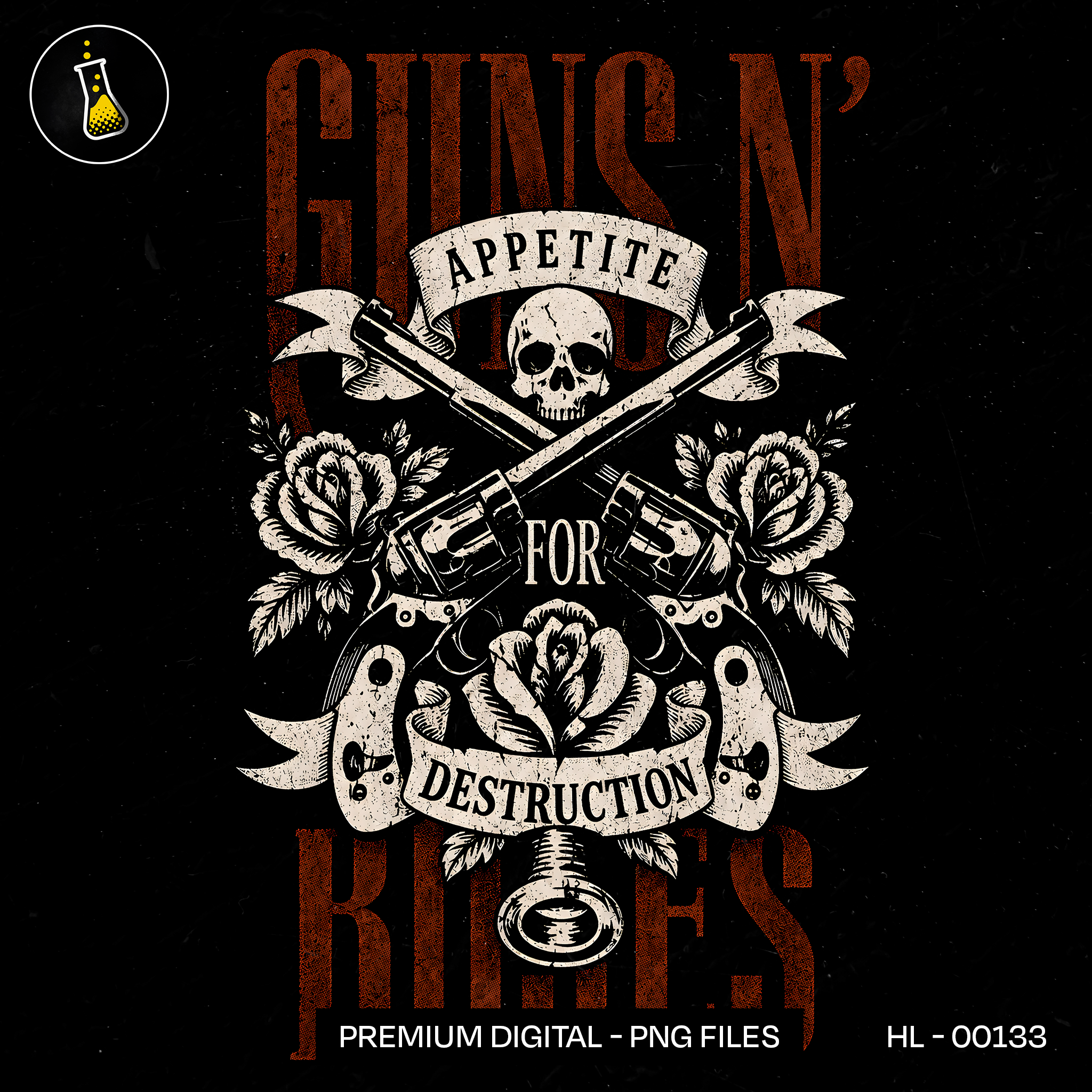 Guns N Roses Appetite for Destruction Rock Estampa