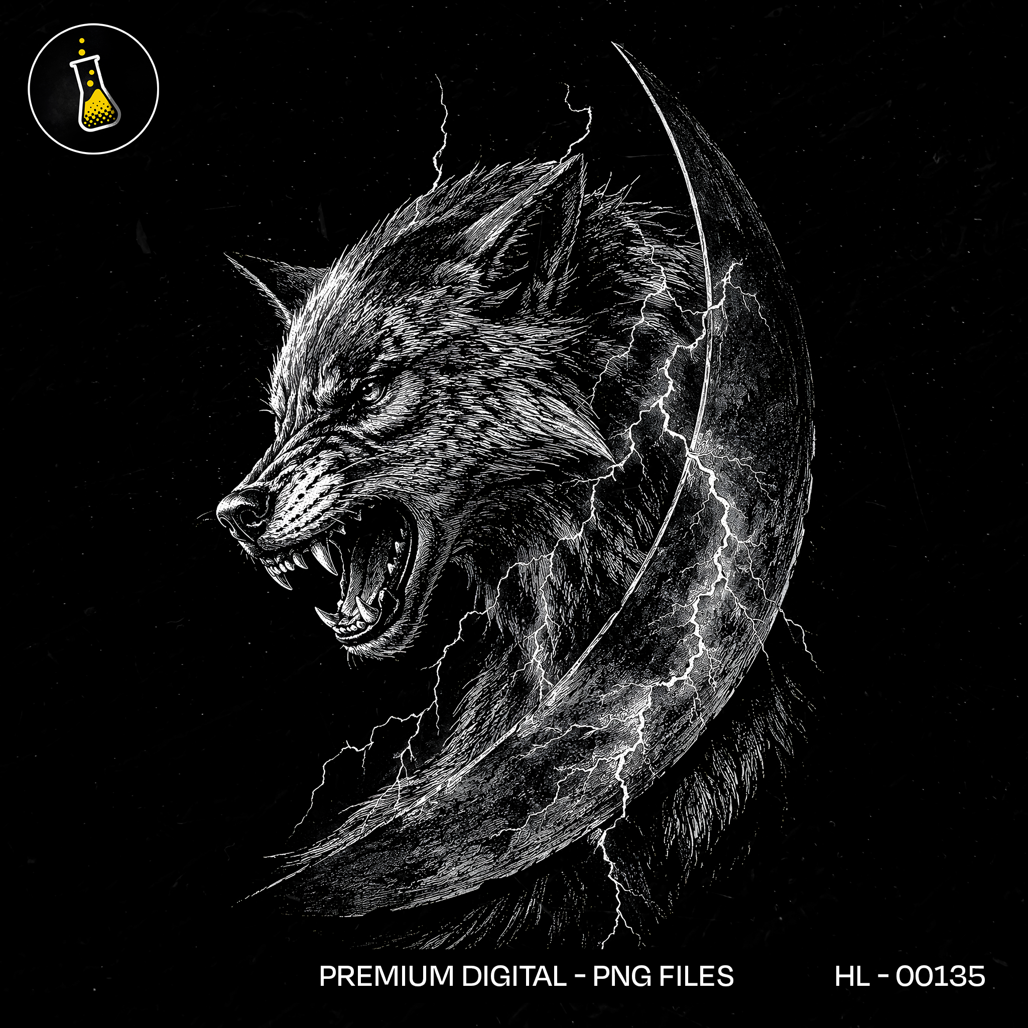 Snarling Werewolf Moon Streetwear Estampa