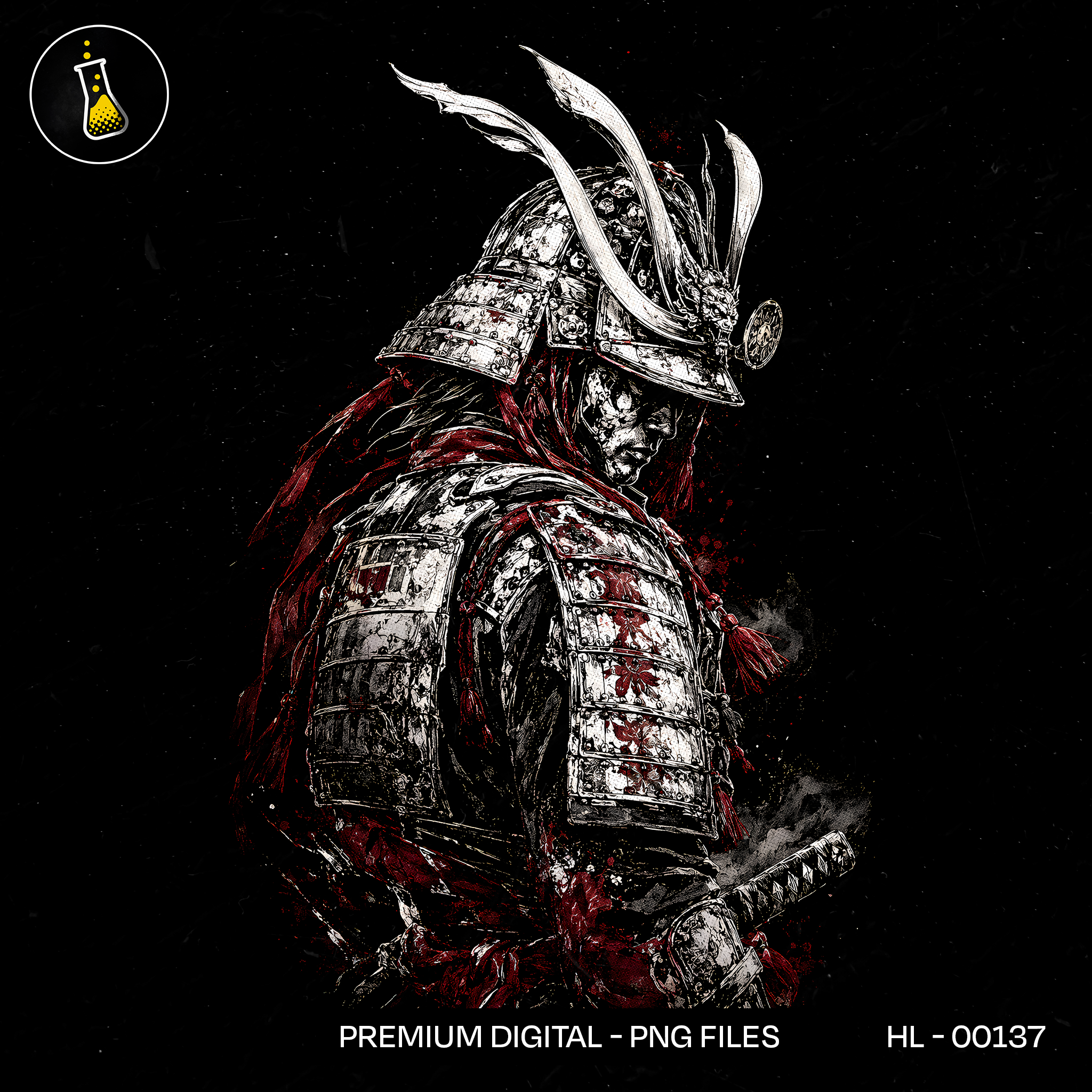 Blood Samurai Warrior Streetwear Estampa
