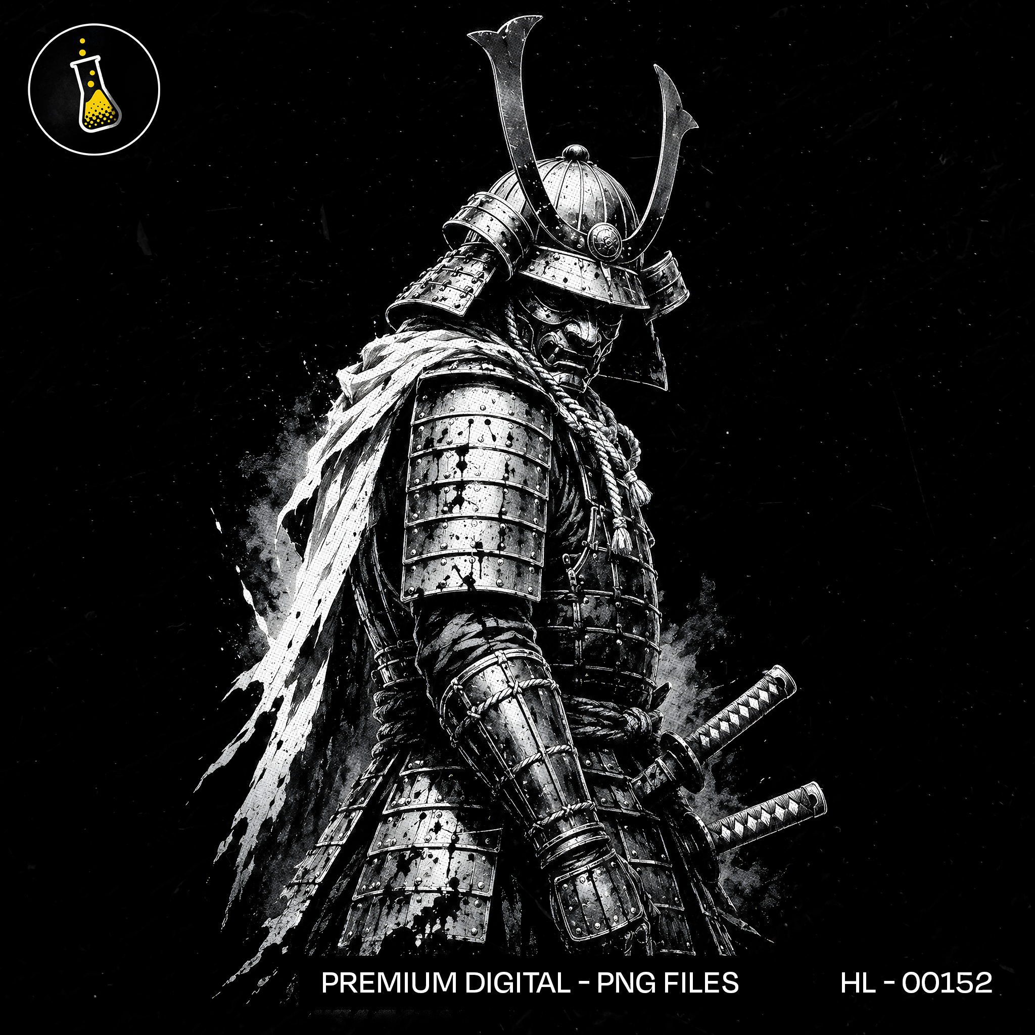 Ink Samurai Twin Swords Streetwear Estampa