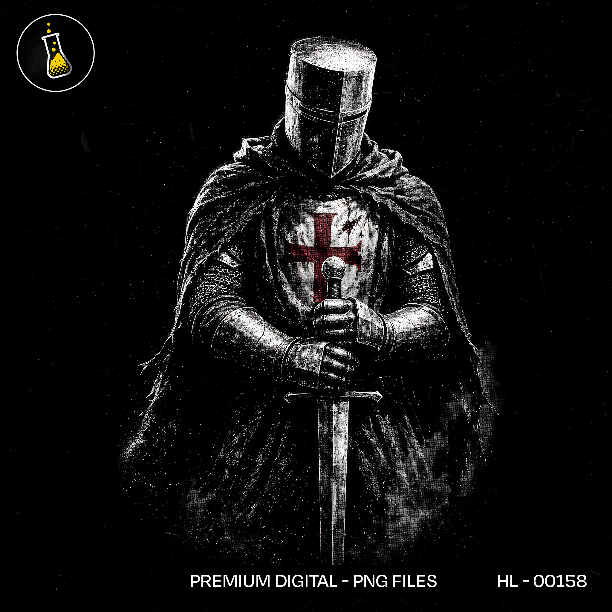 Templar Knight Red Cross Streetwear Estampa