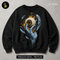 Burning Eyeball in Angel Hands Streetwear Estampa
