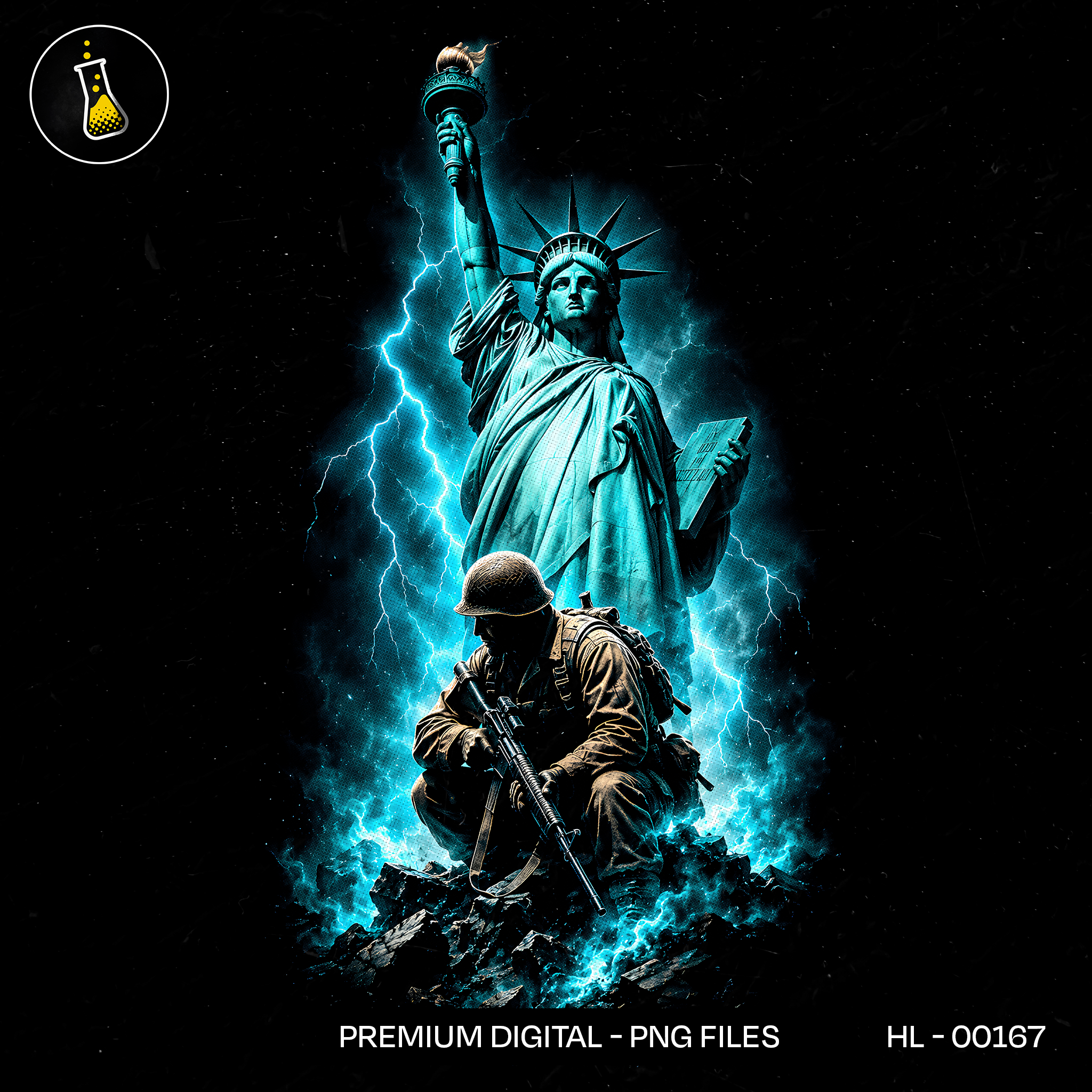 Statue of Liberty Soldier Streetwear Estampa
