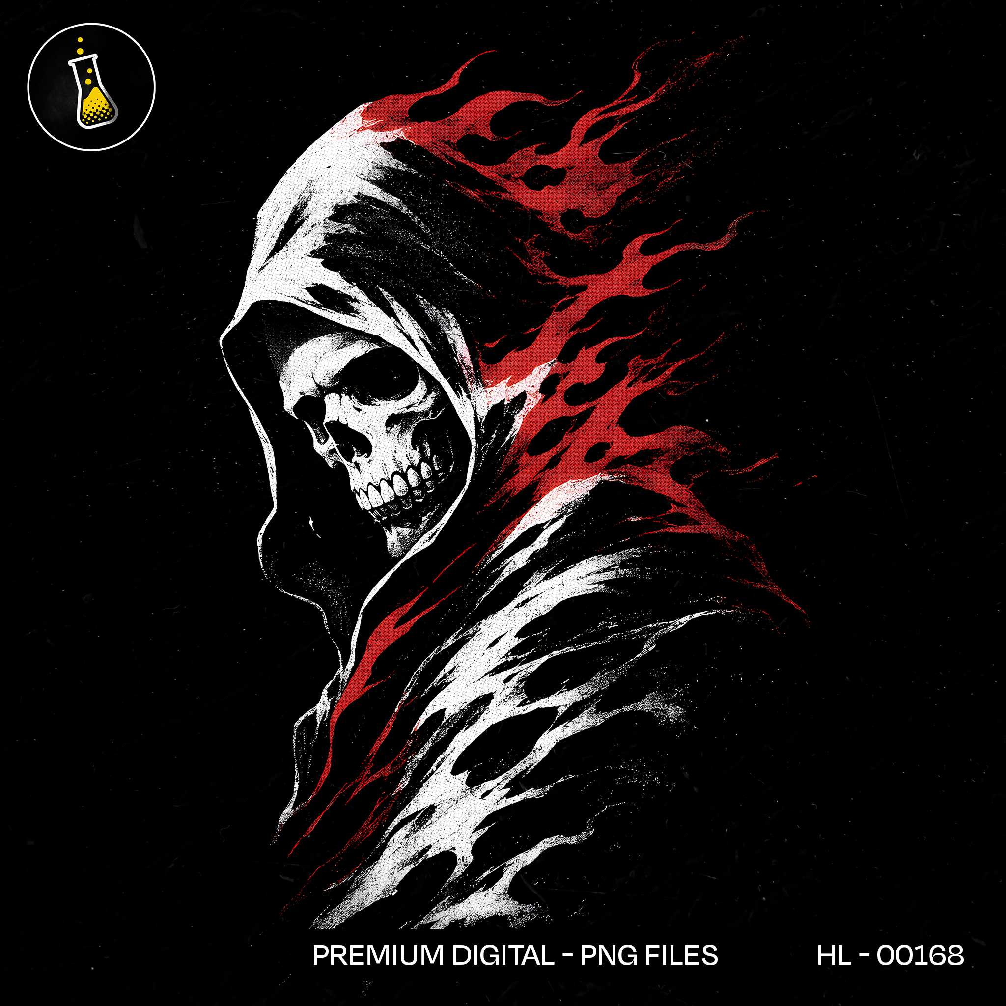 Hooded Reaper Skull Streetwear Estampa