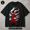 Red Star Flaming Skull Streetwear Estampa