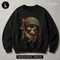 Burning Helmet Skull Roses Streetwear Estampa