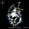 Raven Skull and Sword Streetwear Estampa