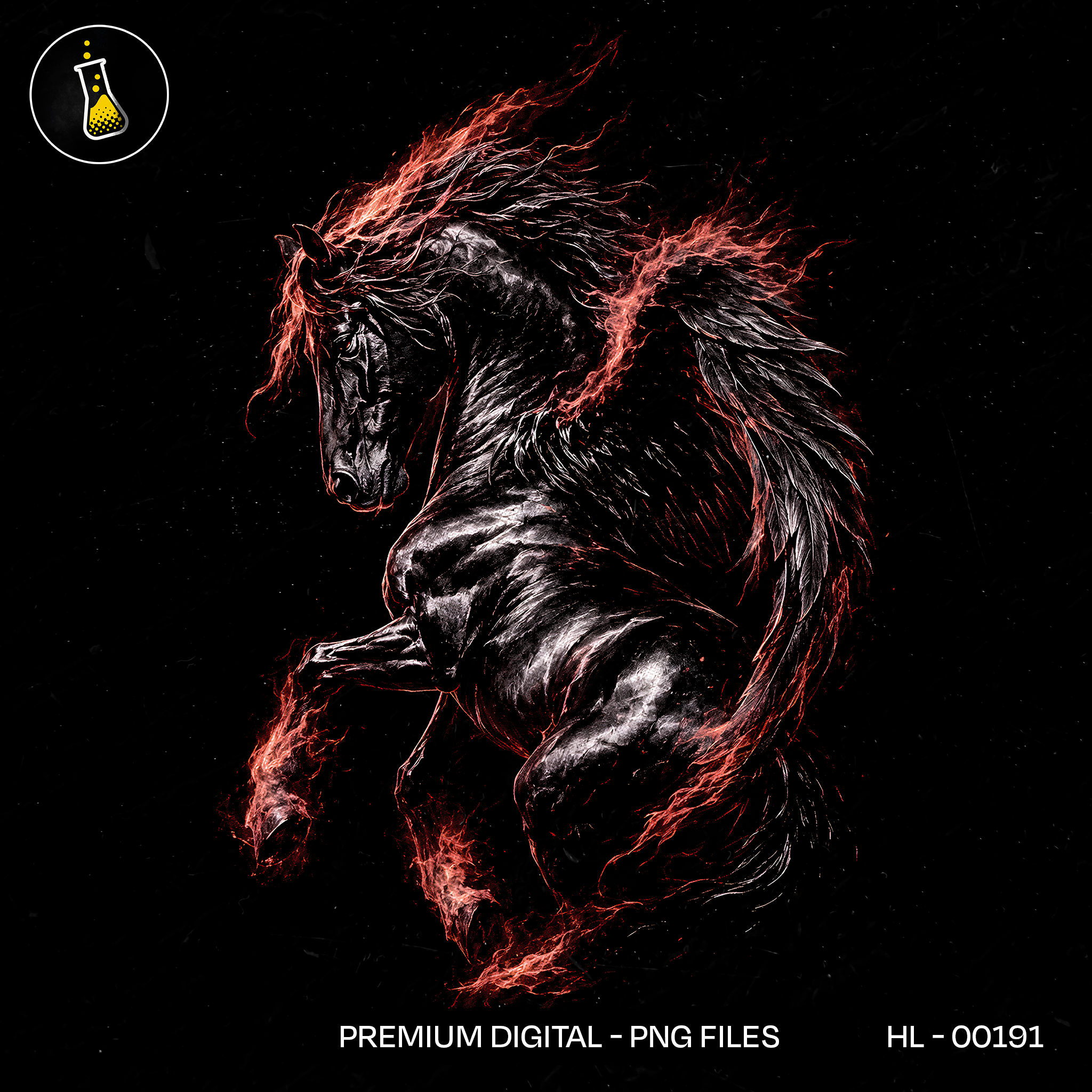 Fire Horse Rearing Streetwear Estampa