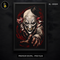 Evil Grinning Clown Bloody Hand Halloween Estampa
