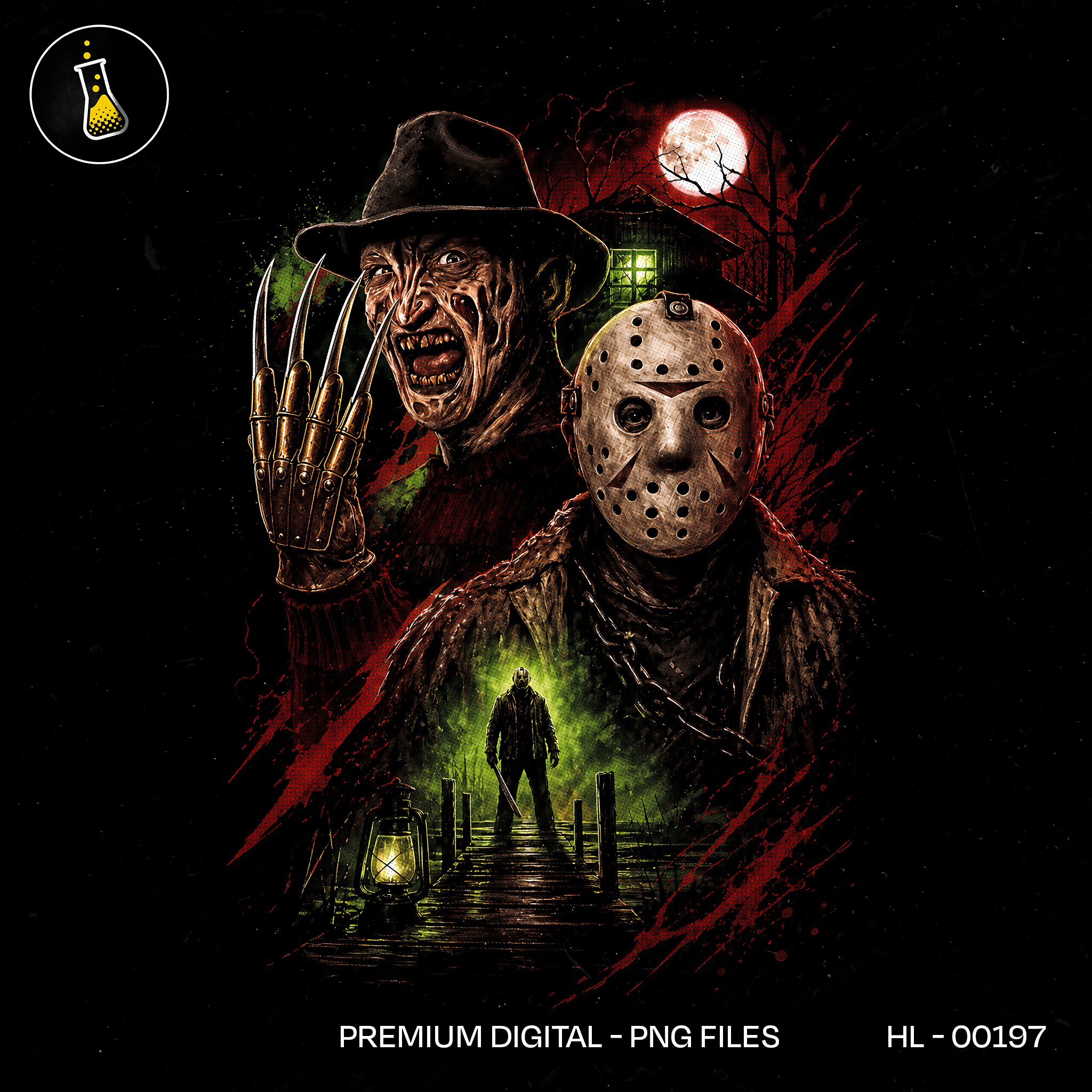 Freddy Krueger Vs Jason Halloween Estampa