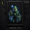 Swamp Gill Creature Full Moon Halloween Estampa