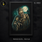 Rising Mummy Graveyard Full Moon Halloween Estampa