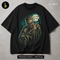 Rising Mummy Graveyard Full Moon Halloween Estampa