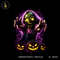Green Monster Mask Kid Pumpkins Halloween Estampa