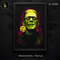 Frankenstein Monster Neon Portrait Halloween Estampa
