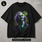 Purple Haired Ghoul Green Moon Halloween Estampa