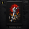Bandaged Mummy Blood Moon Graveyard Halloween Estampa