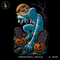 Blue Mummy Graveyard Pumpkins Halloween Estampa