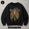 Skeleton Ribcage Pumpkins Anatomy Halloween Estampa