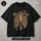 Skeleton Ribcage Pumpkins Anatomy Halloween Estampa