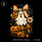 Cute Ghost Pumpkin Bows Halloween Estampa