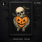 Skull Skeleton Hands Pumpkin Heart Halloween Estampa
