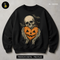 Skull Skeleton Hands Pumpkin Heart Halloween Estampa