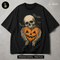 Skull Skeleton Hands Pumpkin Heart Halloween Estampa