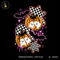 Cute Ghosts Pumpkins Checkered Halloween Estampa