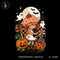 Cute Strawberry Girl Black Cat Halloween Estampa
