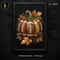Cute Football Pumpkin Autumn Leaves Halloween Estampa