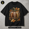 Cute Football Pumpkin Autumn Leaves Halloween Estampa